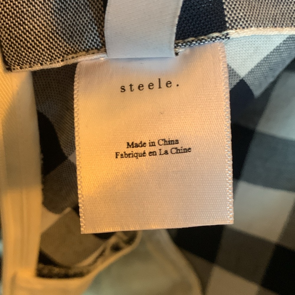 Steele Women’s Maxi Dress Navy & White Plaid Size: L - Picture 4 of 6